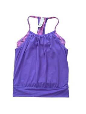 Ivivva Girls' Purple Racerback Tank Top with Pink Trim - size 6